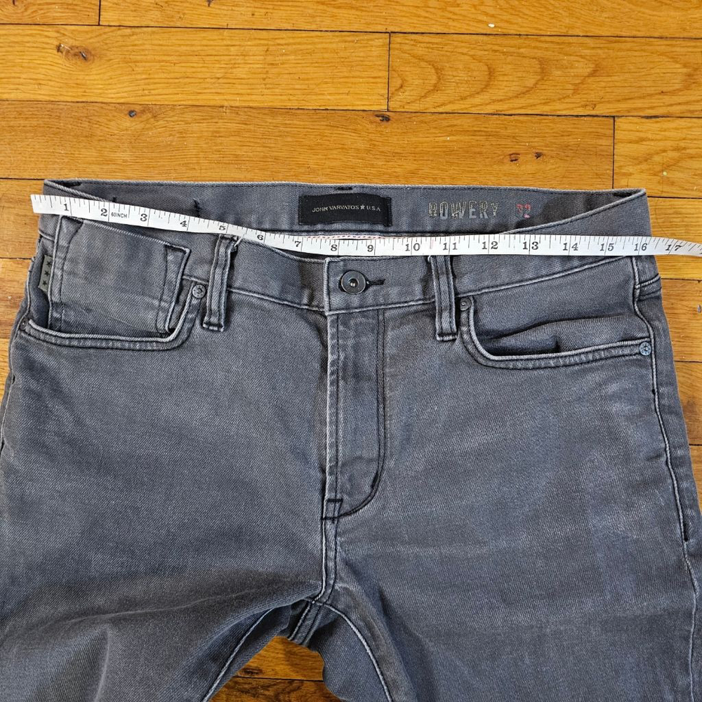 John Varvatos Bowery Gray Slim Straight Jeans 32x28 - Picture 5 of 8